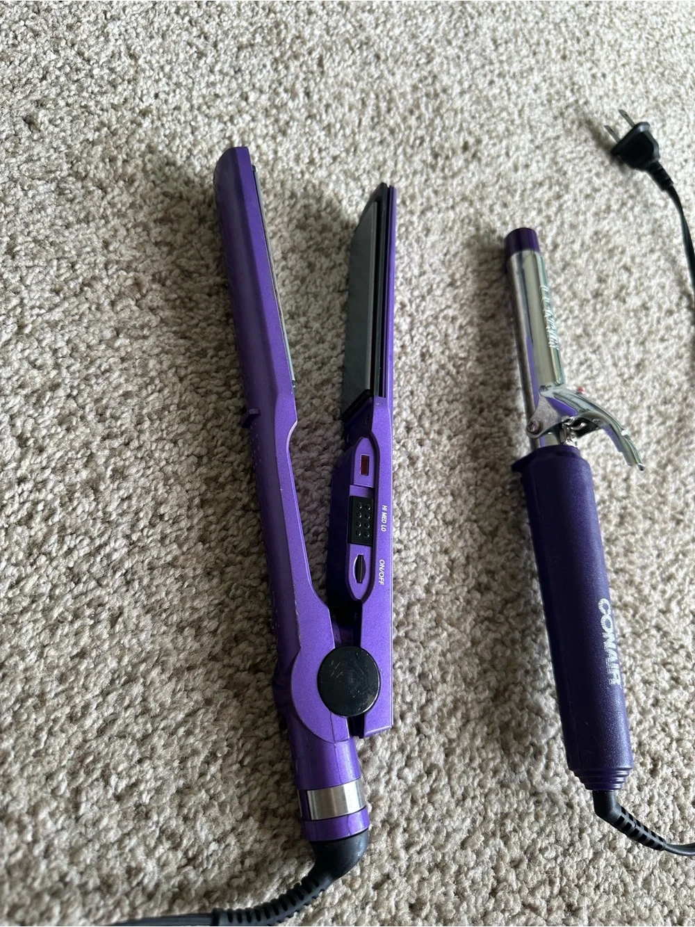 Conair Purple Hair Straightener and Curling Iron Set